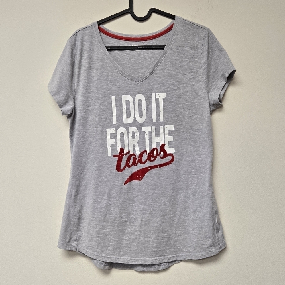 BCG I do it for the Tacos Graphic T-shirt Gray L